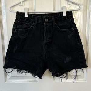 💋3/$10💋Wild Fable Black Distressed Super High Rise Cutoff Jean Shorts Size 0